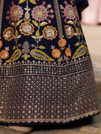 Midnight Garden Embroidered Lehenga