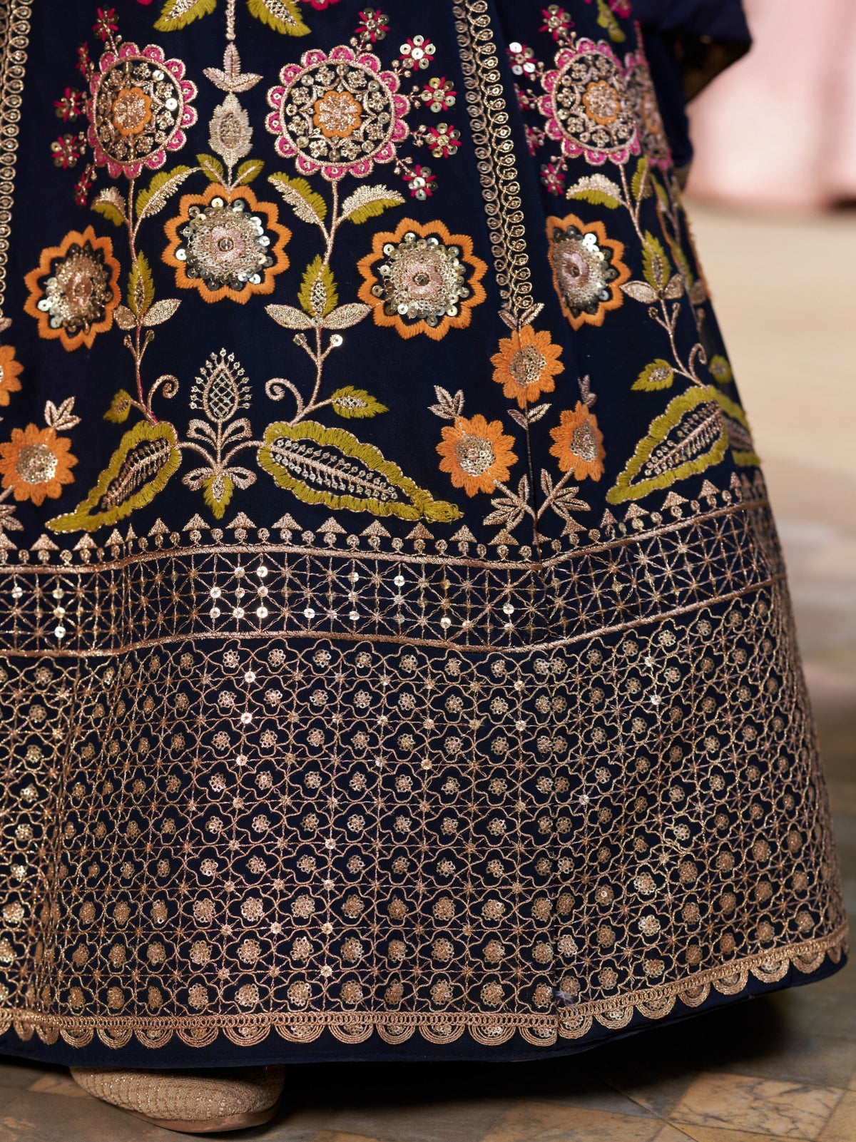 Midnight Garden Embroidered Lehenga
