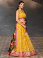 Marigold Bloom Festive Lehenga | Yellow