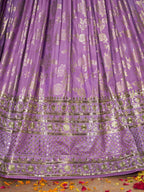 Lavender Glow Floral Lehenga Choli