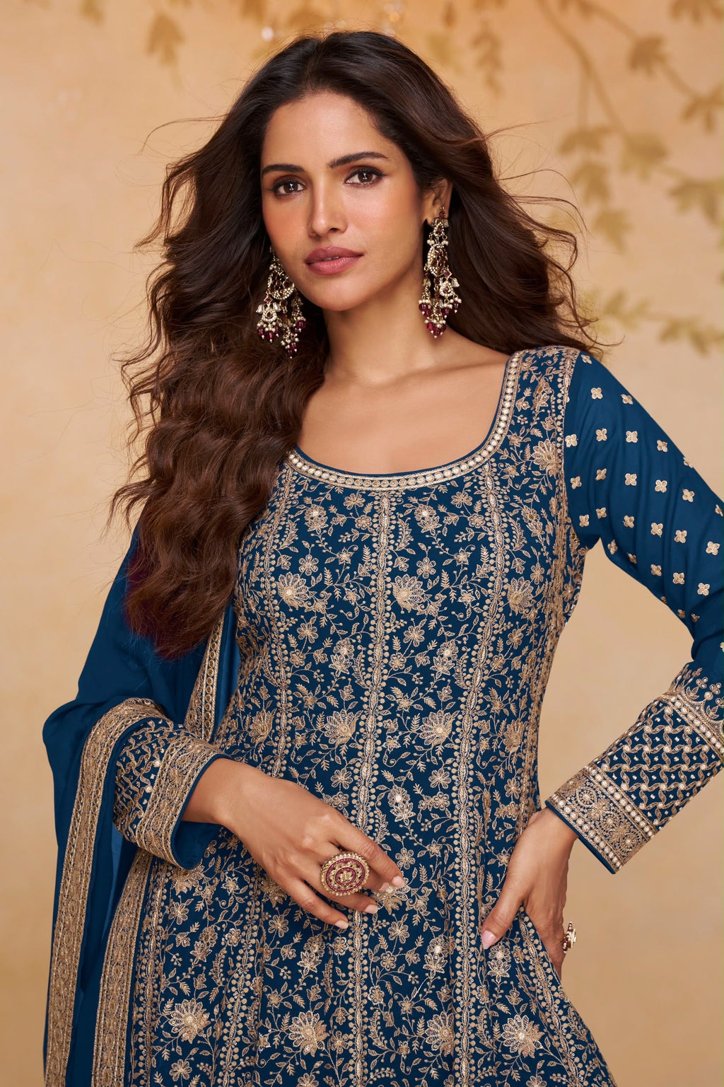 Gulkayra Designer Libaas Embroidered Anarkali Suit – Real Georgette with Dupatta