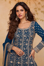 Gulkayra Designer Libaas Embroidered Anarkali Suit – Real Georgette with Dupatta