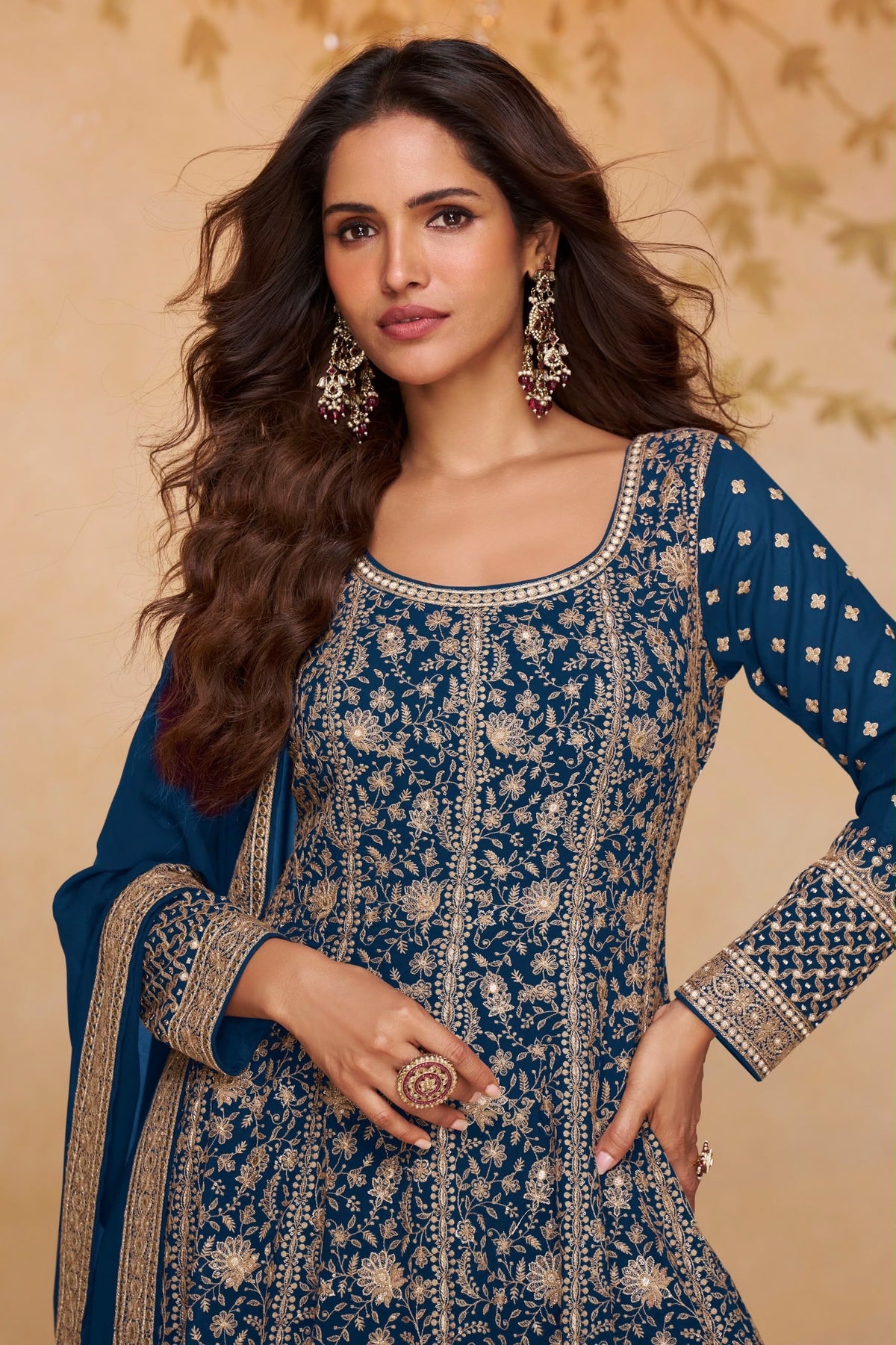 Gulkayra Designer Libaas Embroidered Anarkali Suit – Real Georgette with Dupatta