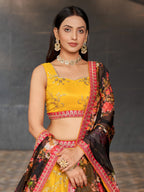 Marigold Bloom Festive Lehenga | Yellow
