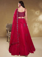 Raspberry Pink Sequin Lehenga Choli