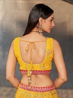 Marigold Bloom Festive Lehenga | Yellow