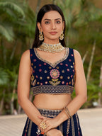 Midnight Garden Embroidered Lehenga