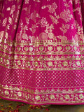 Rani Pink Floral Shimmer Lehenga Choli