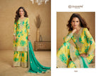 Gulkayra Designer Sofiya #7577 - Green & Pink Sharara Suit