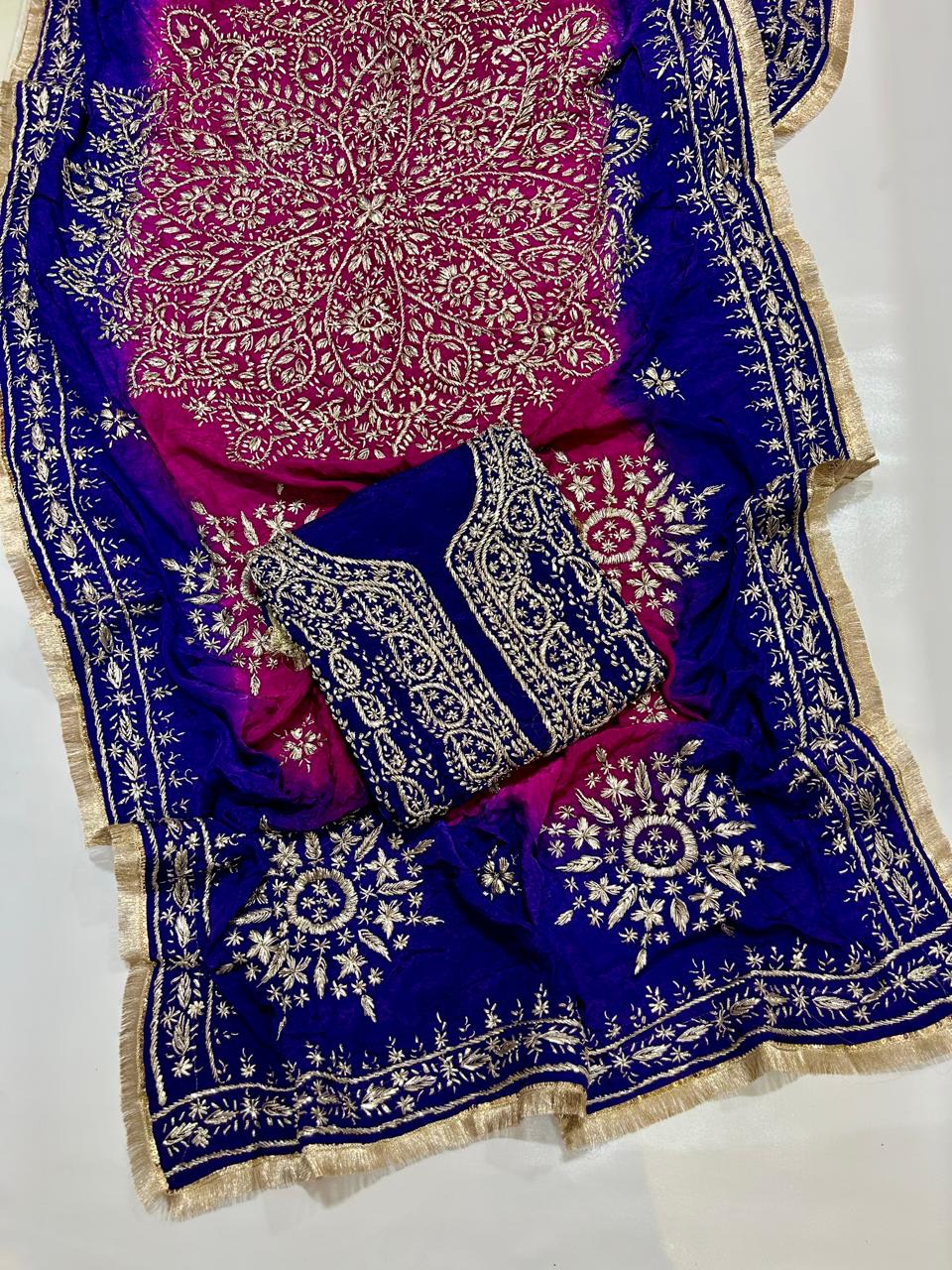 Custom-Stitched Embroidered Wedding & Mehndi Dress