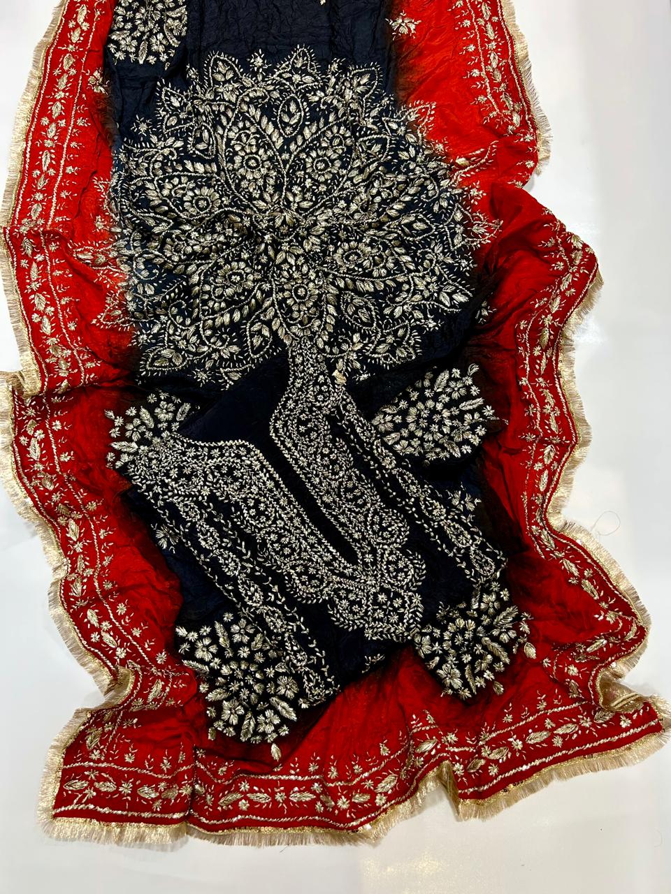 Custom-Stitched Embroidered Wedding & Mehndi Dress
