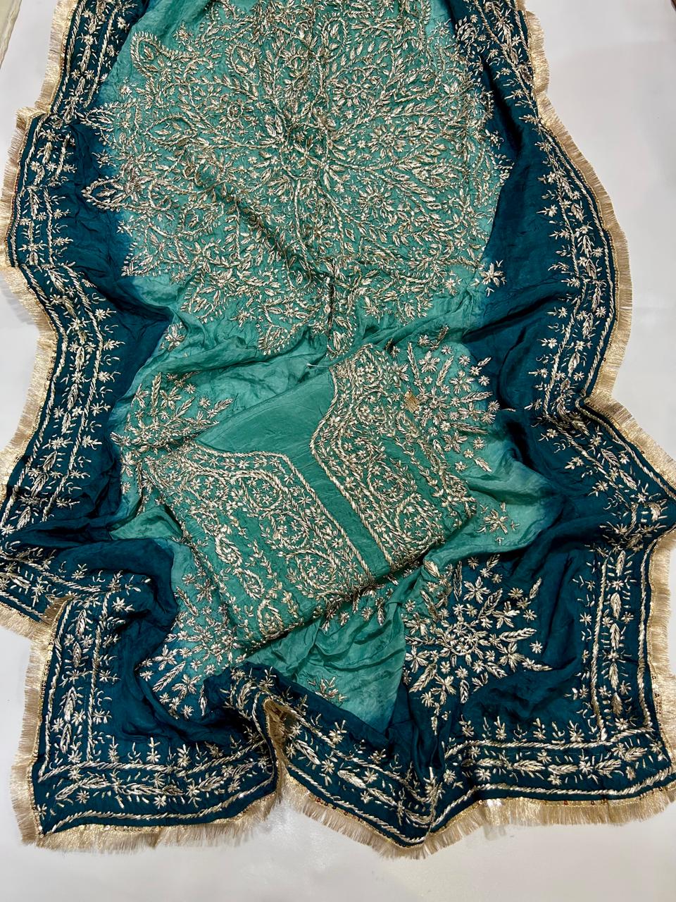 Custom-Stitched Embroidered Wedding & Mehndi Dress