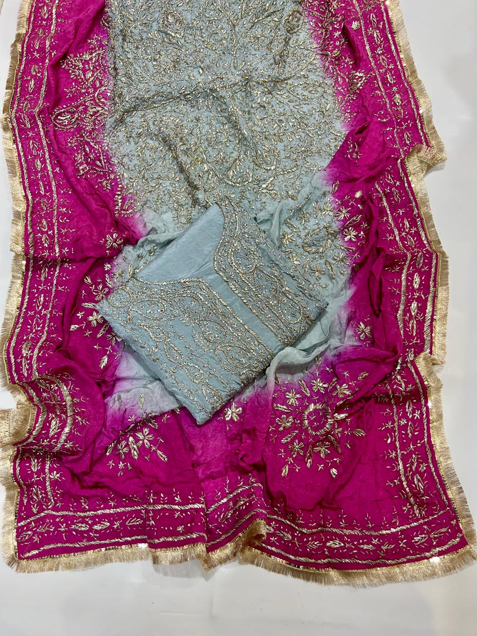 Custom-Stitched Embroidered Wedding,Mehndi and Mayo Dress