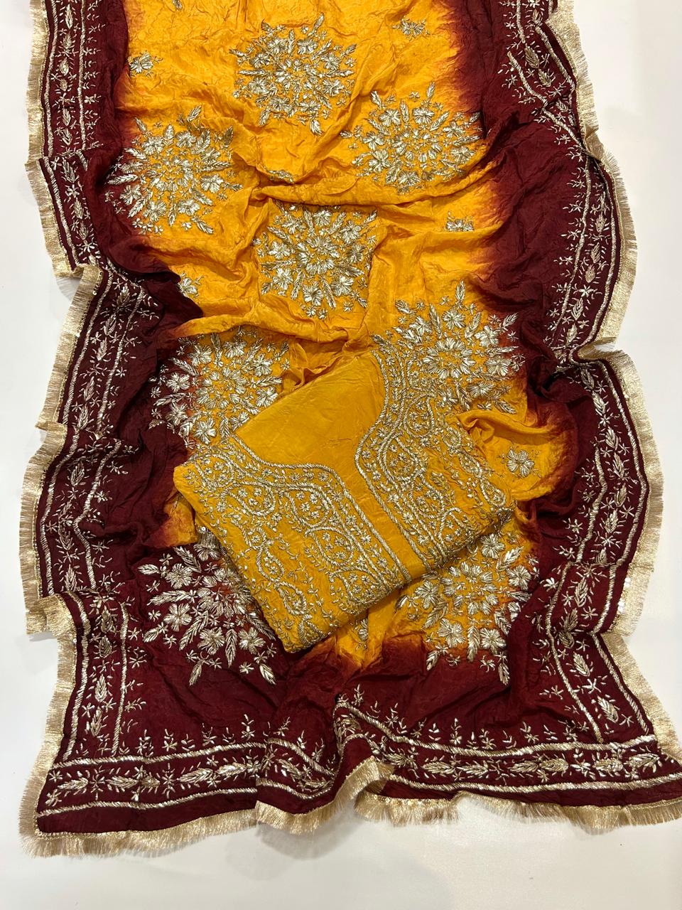 Custom-Stitched Embroidered Wedding,Mehndi and Mayo Dress