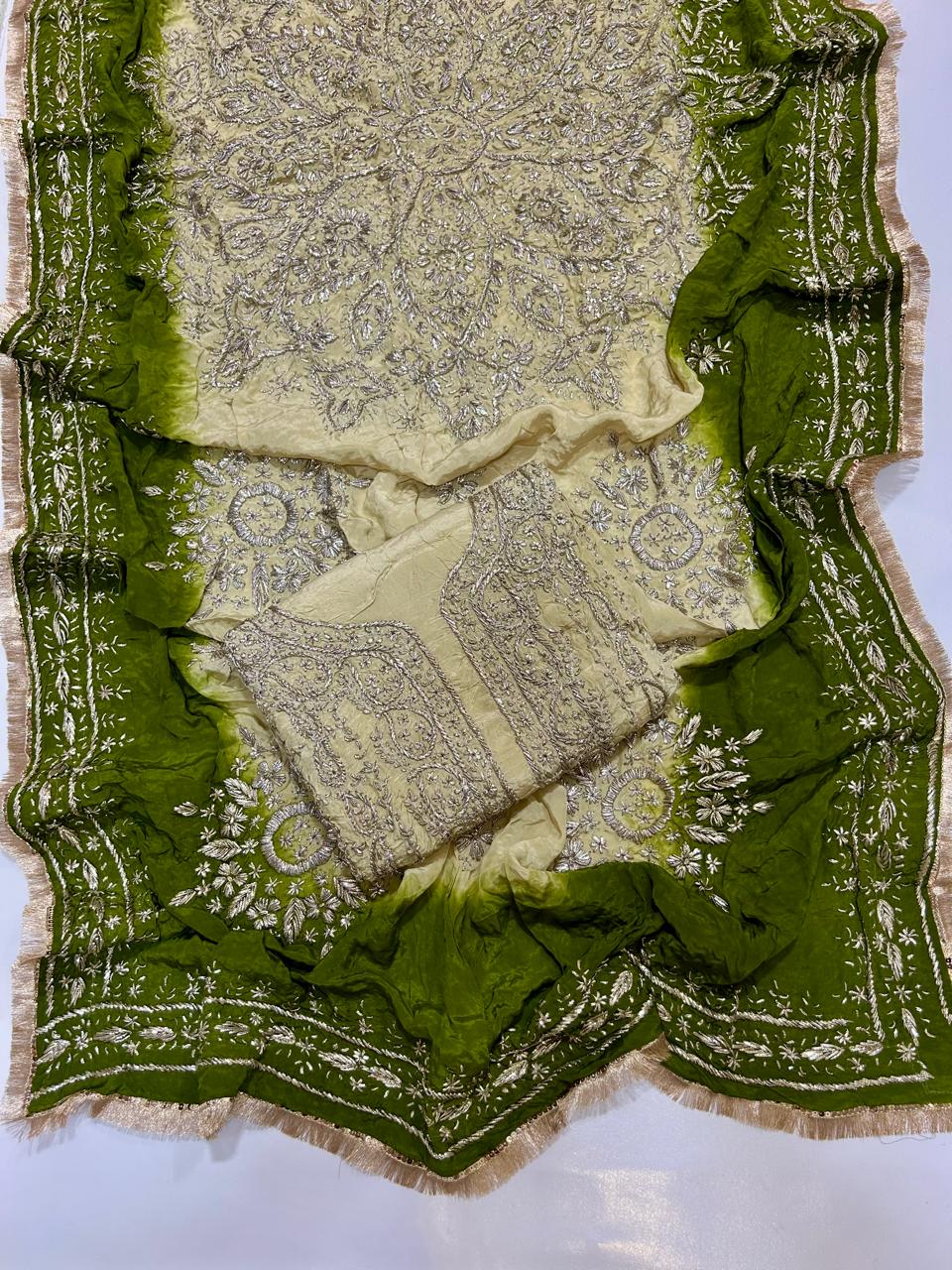 Custom-Stitched Embroidered Wedding,Mehndi and Mayo Dress