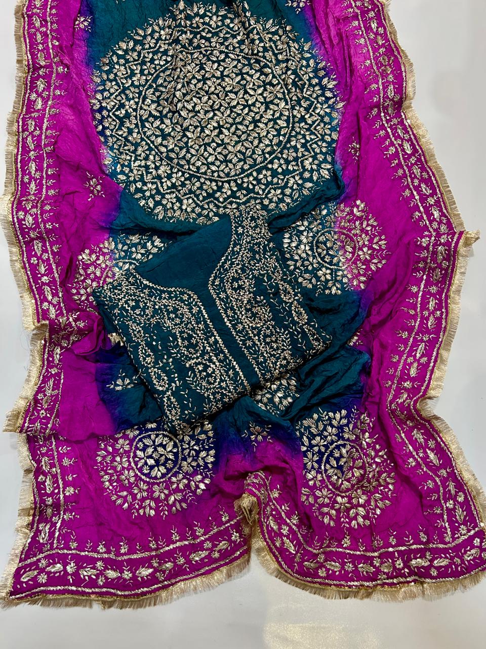 Custom-Stitched Embroidered Wedding & Mehndi Dress