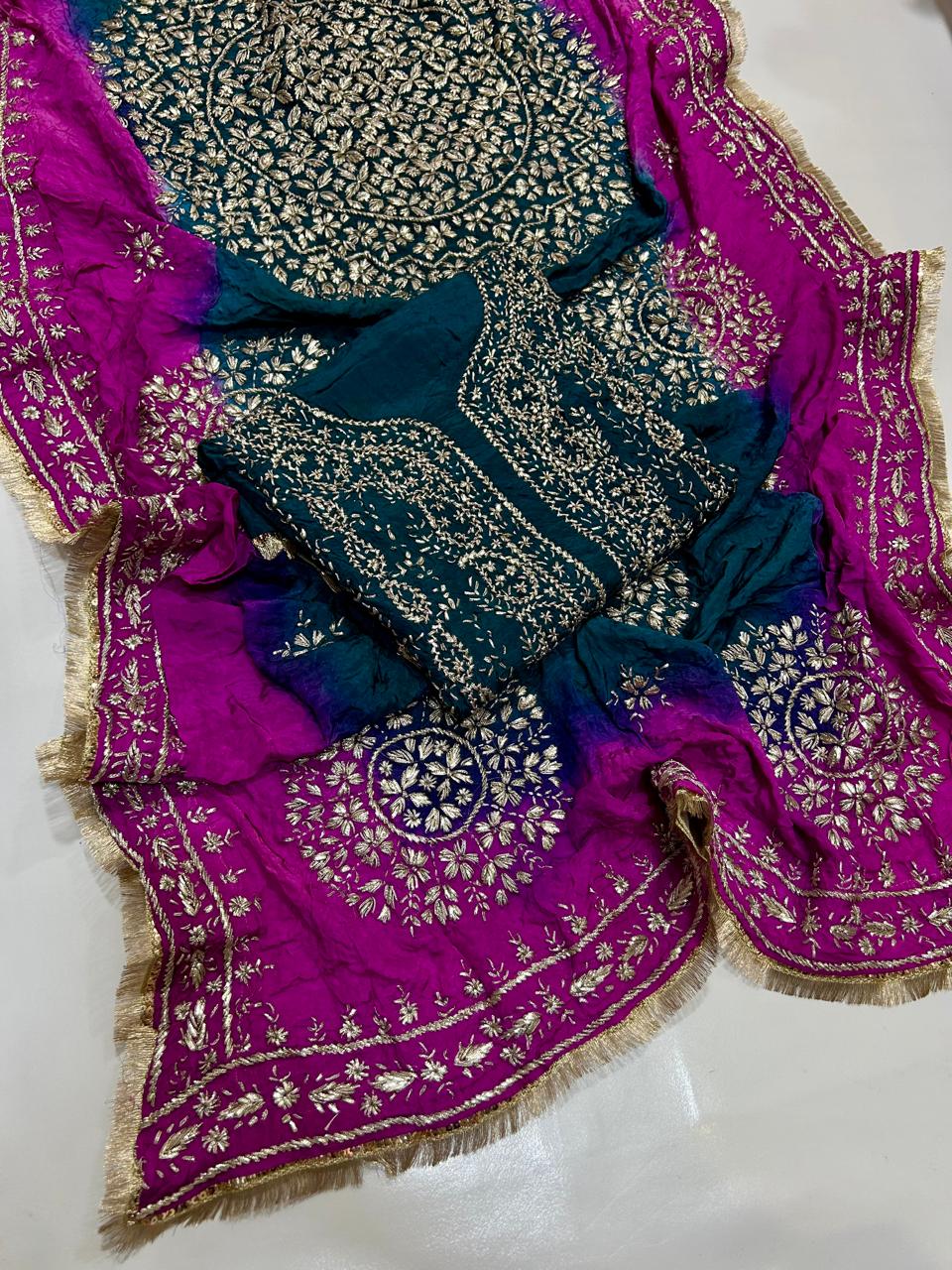 Custom-Stitched Embroidered Wedding,Mehndi and Mayo Dress