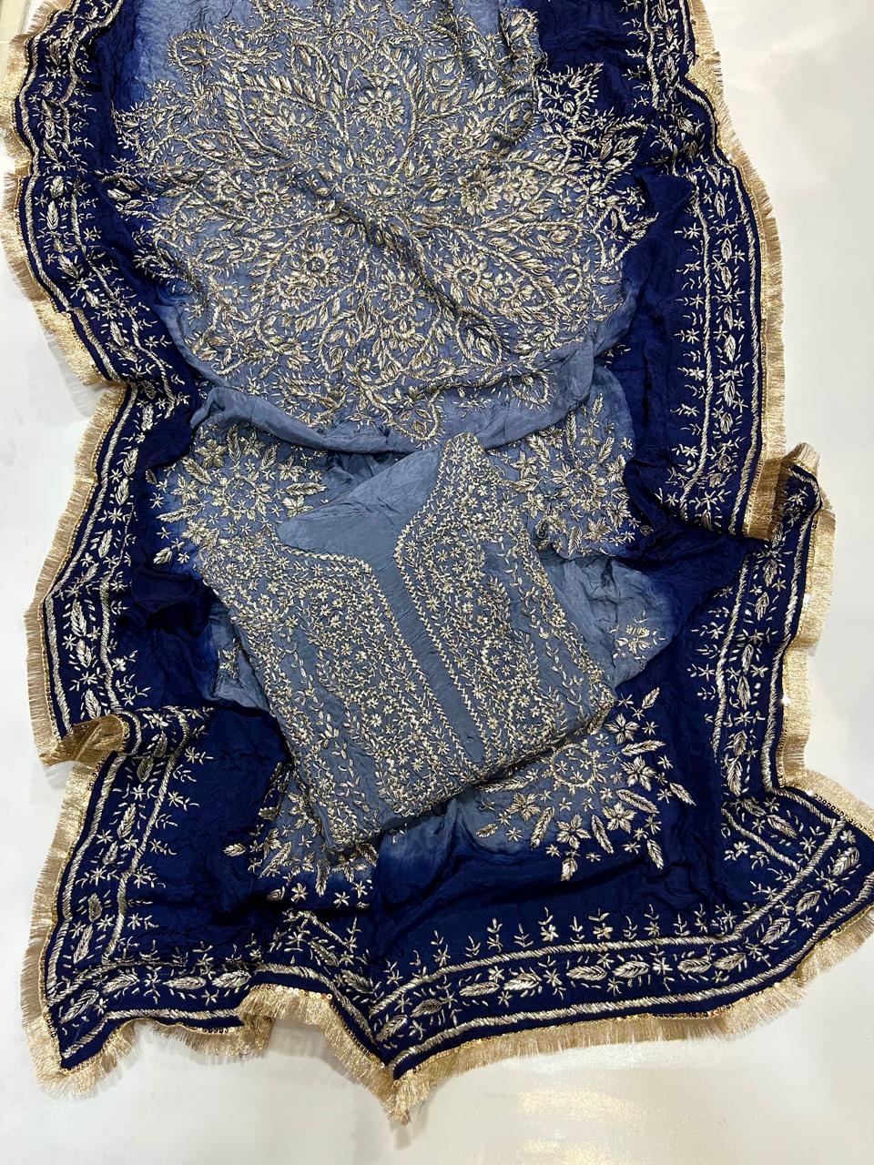 Custom-Stitched Embroidered Wedding & Mehndi Dress