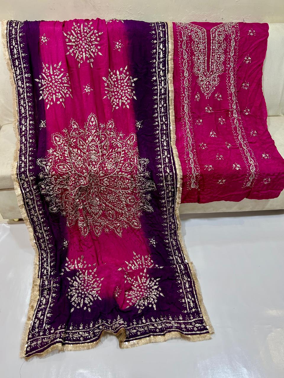 Custom-Stitched Embroidered Wedding,Mehndi and Mayo Dress