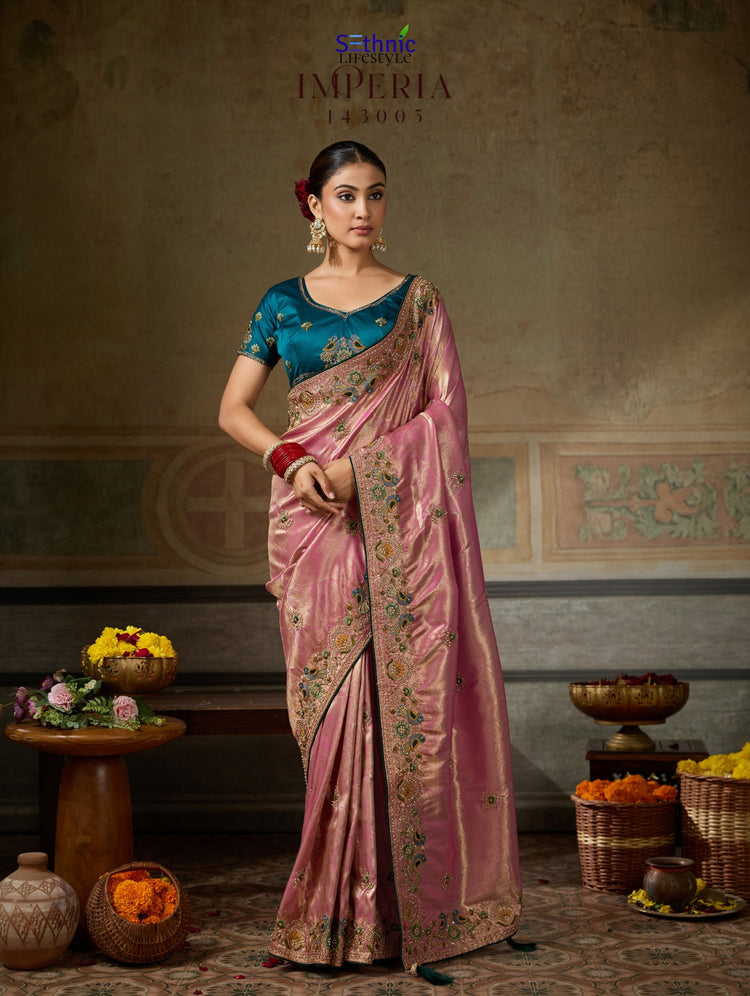 Imperia Reign 143004 - Cream Gold Banarasi Silk Saree