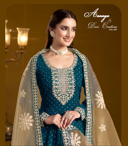 Aanaya Net Sharara Suit - full outfit view