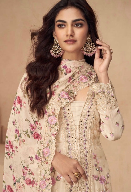 Aarna by Aashirwad Silk Palazzo Suit - alternate view