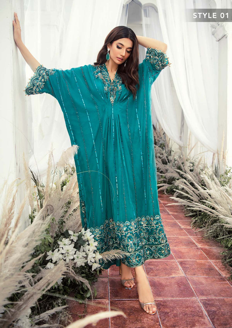 AKI 36 Raw Silk Pakistani Wedding Dress - full outfit view