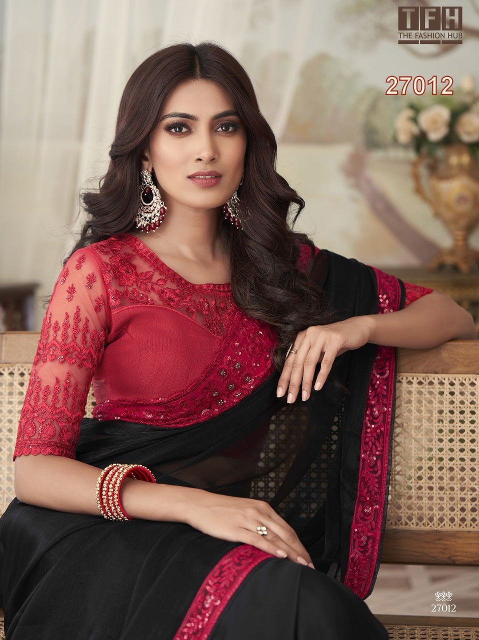 Fancy Silk Saree - full outfit view