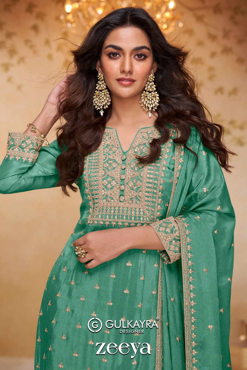 Gulkayra Designer Zeeya Sharara Suit