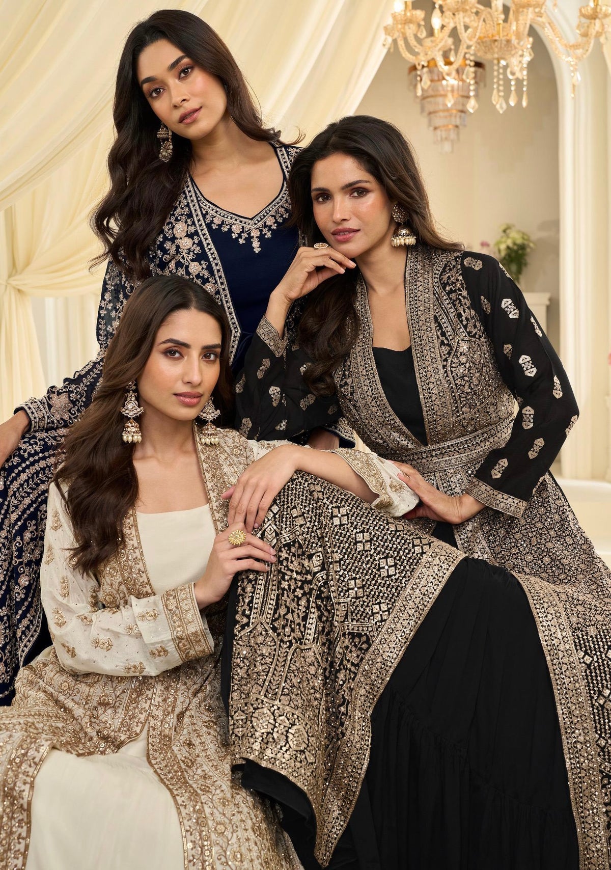 Mastani by Sayuri Silk Gown and Dupatta Set - full outfit view