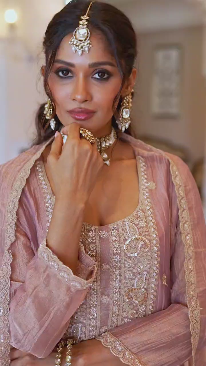 Duppta- Salsa with embroidery work product video | Desi Clothing USA