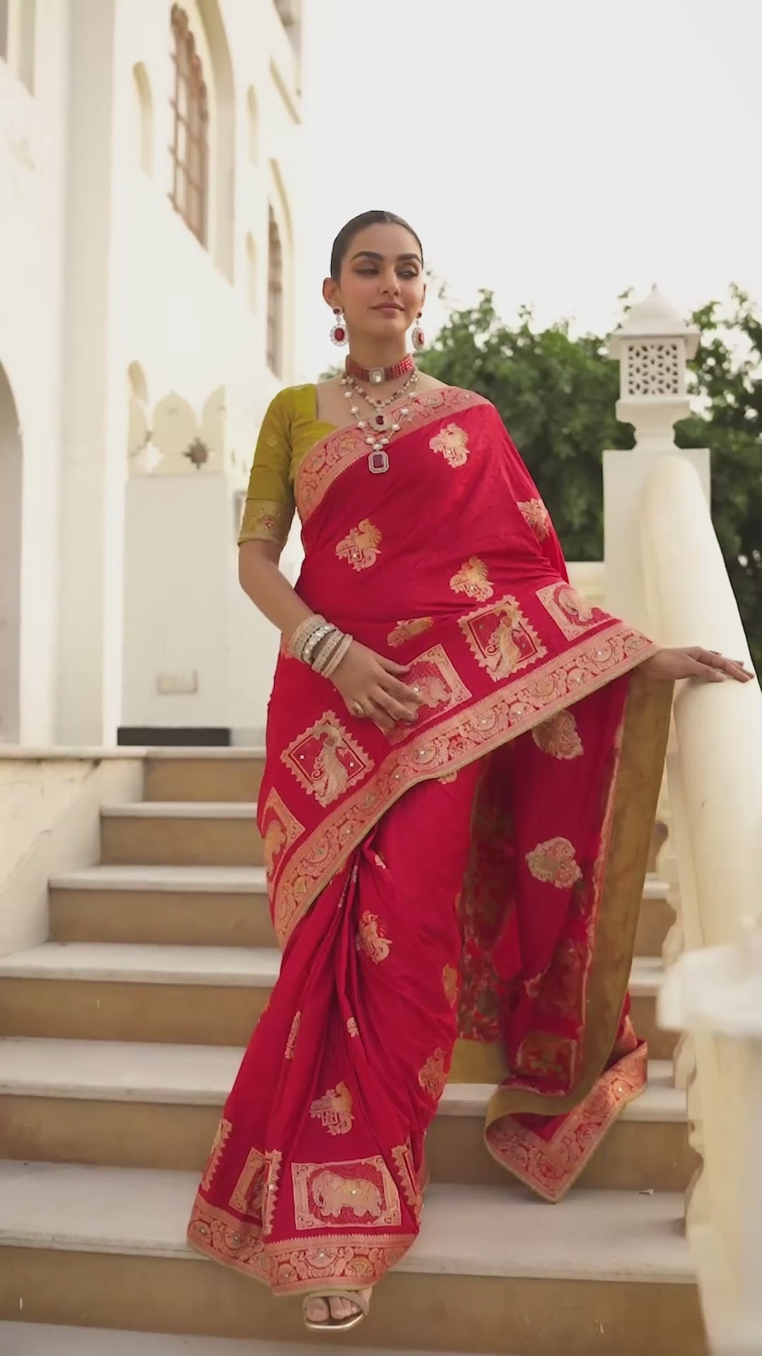 Designer Indian Saree product video | Desi Clothing USA
