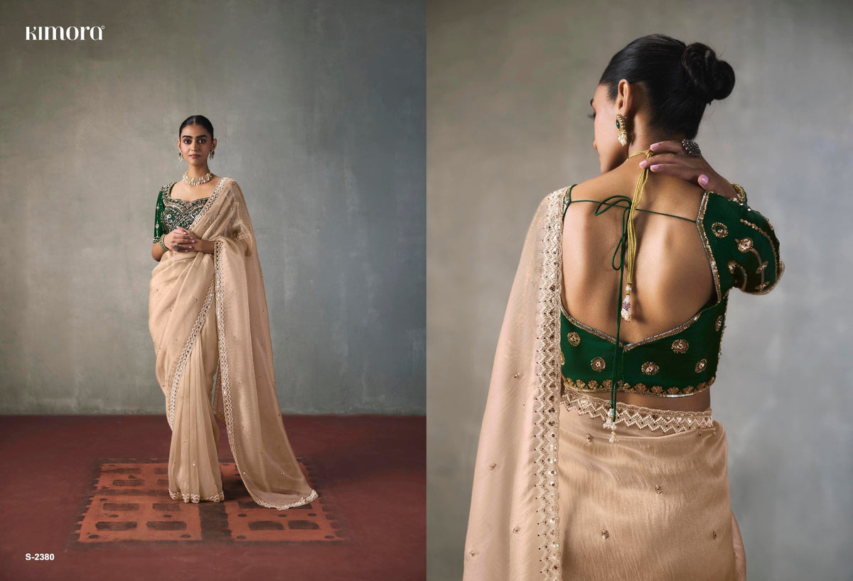 Designer Indian Saree - product view 10 | Desi Clothing USA