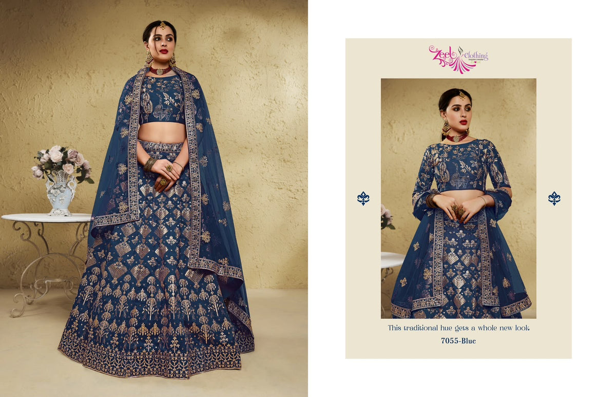 Embroidered Lehenga Choli - product view 12 | Desi Clothing USA