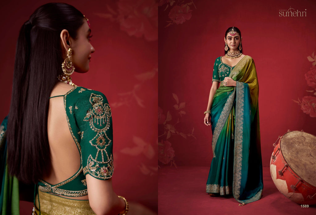 Designer Indian Saree - product view 11 | Desi Clothing USA