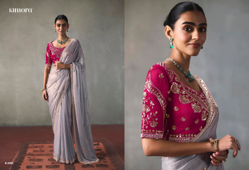 Designer Indian Saree - product view 11 | Desi Clothing USA