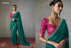 Designer Indian Saree - front view | Desi Clothing USA