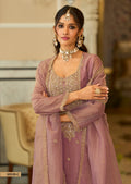 Duppta- Salsa with embroidery work - front view | Desi Clothing USA