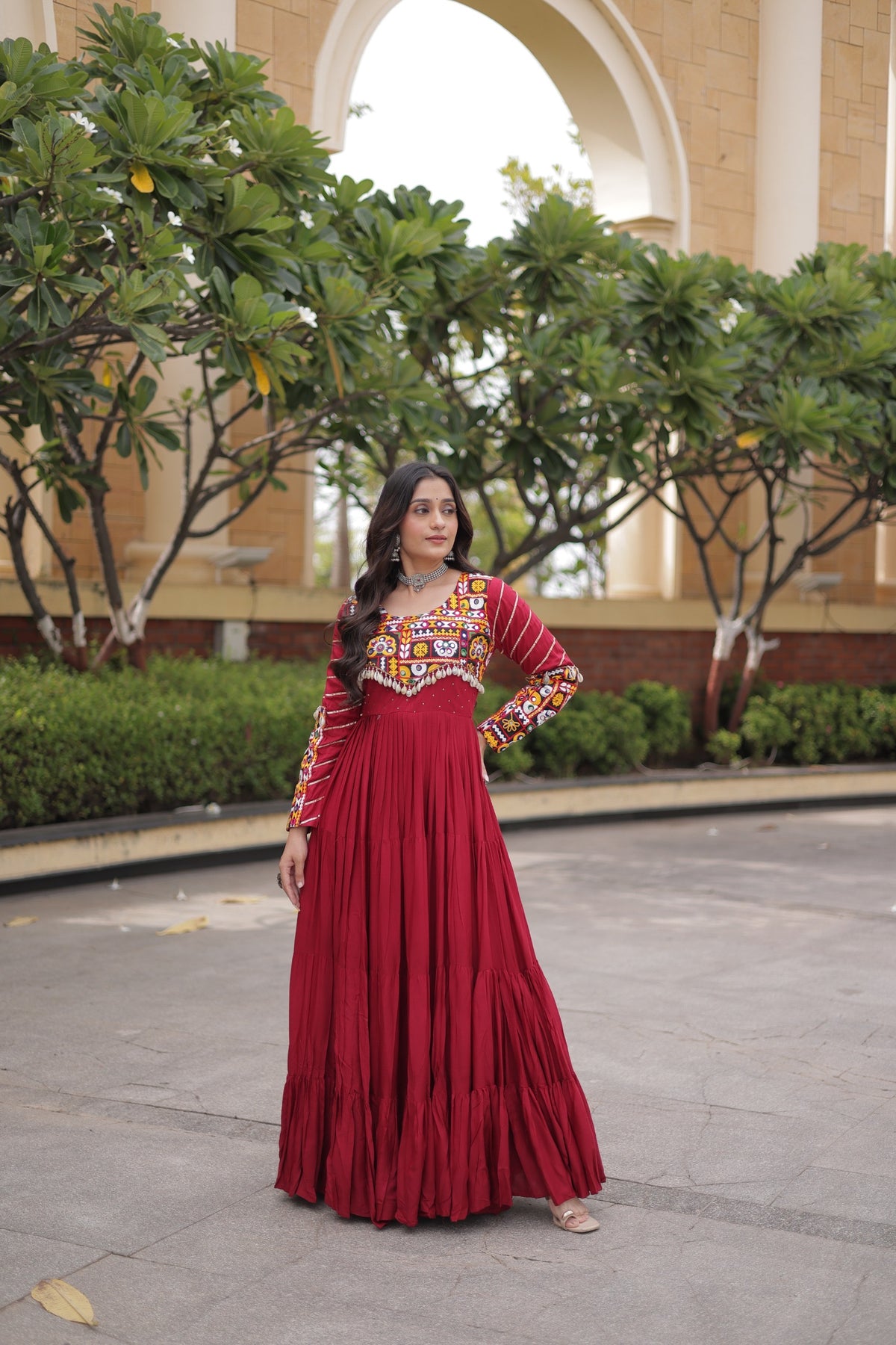 🏻 Navratri Gown Collections-2026 - front view | Desi Clothing USA