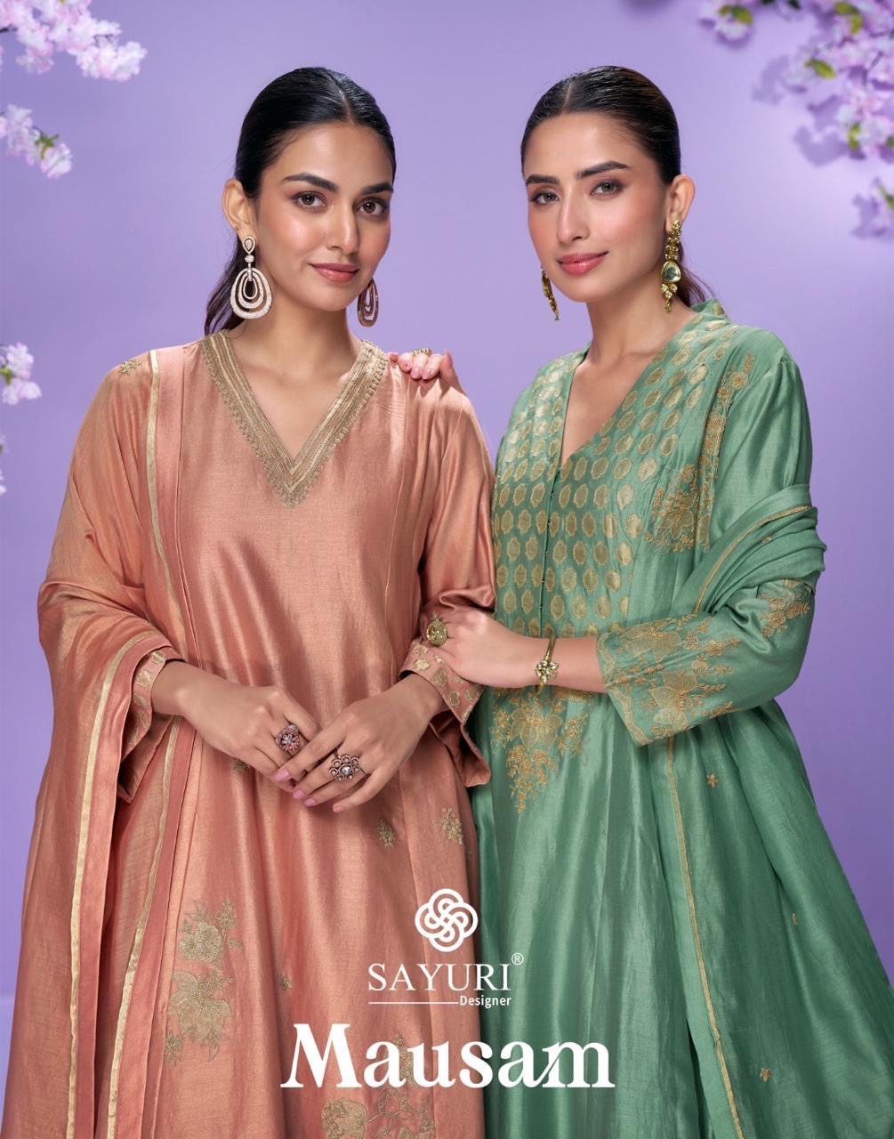 Silk Salwar Kameez Set - front view | Desi Clothing USA
