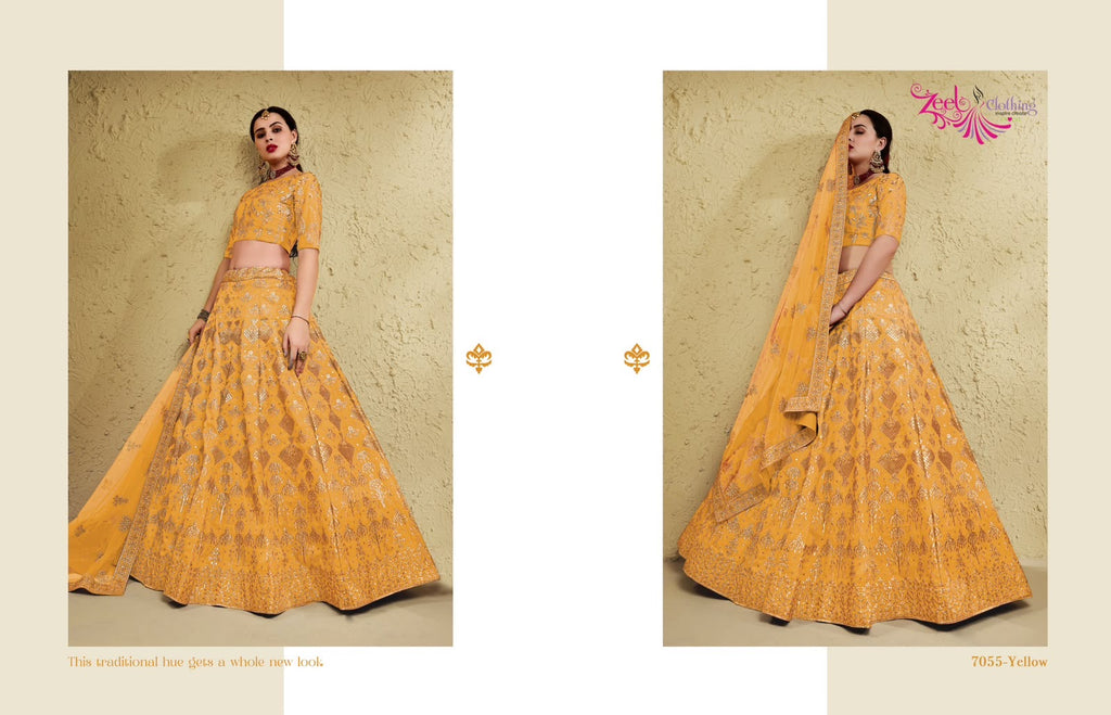 Embroidered Lehenga Choli - front view | Desi Clothing USA