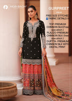 AASHIRWAD CREATION PRESENT NEW FREE SIZE STITCHED CATLOG - fabric and embroidery detail | Desi Clothing USA