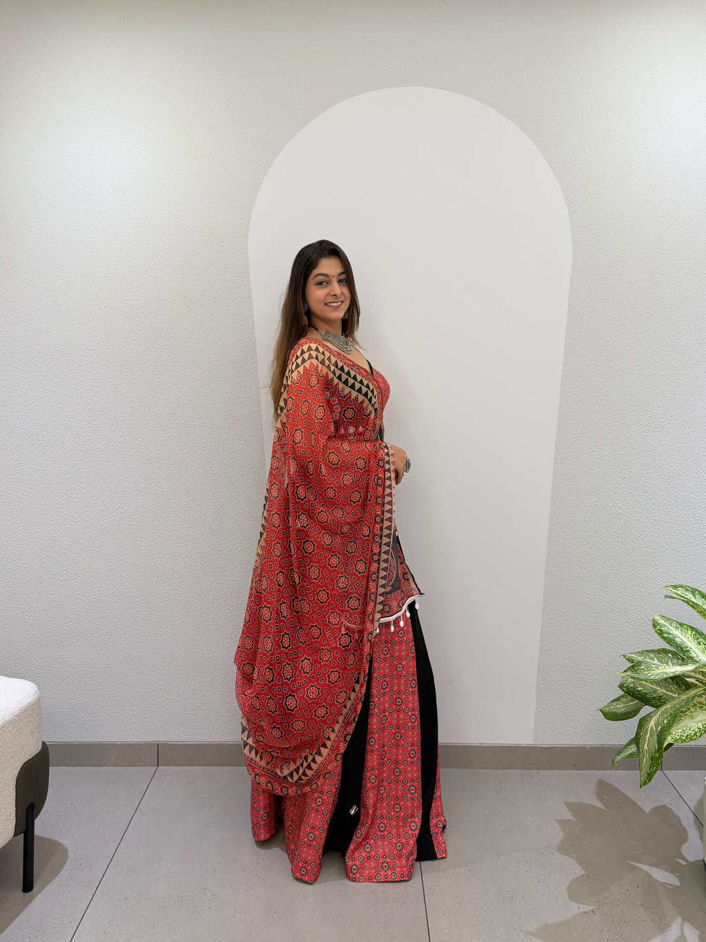Embroidered Lehenga Choli - fabric and embroidery detail | Desi Clothing USA