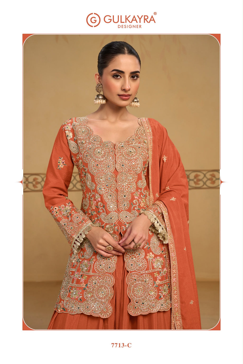 _Gulkayra Designer_ - fabric and embroidery detail | Desi Clothing USA