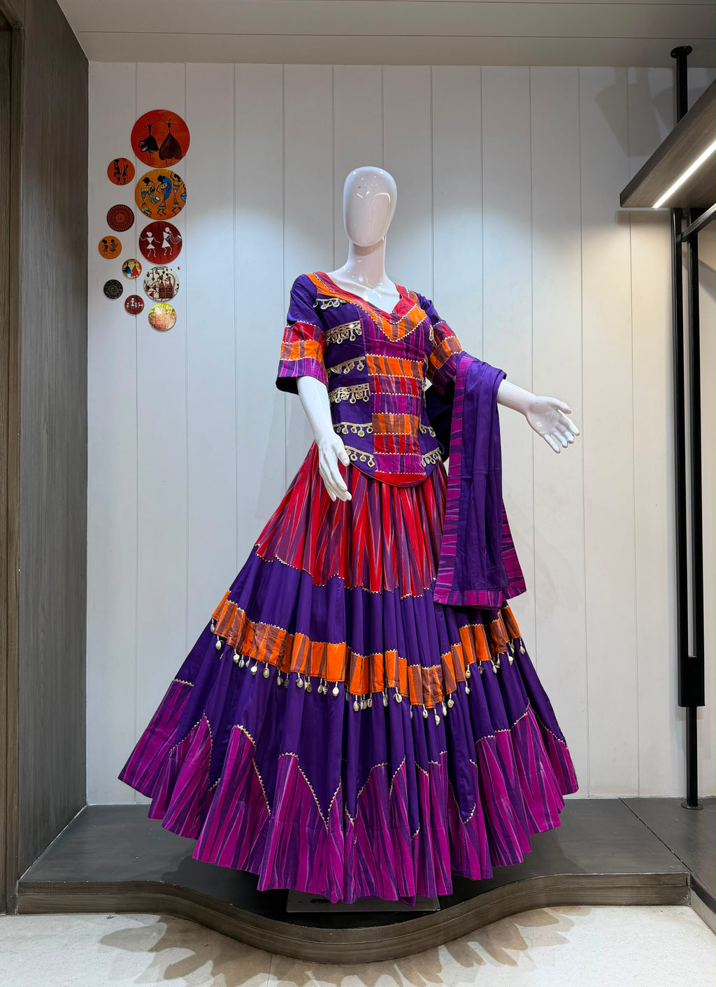 Stitched Dress Set - fabric and embroidery detail | Desi Clothing USA