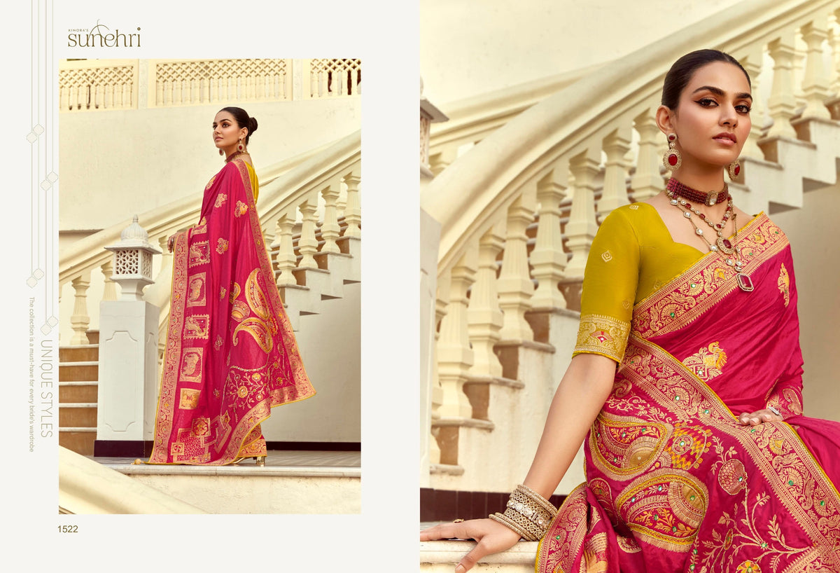 Designer Indian Saree - fabric and embroidery detail | Desi Clothing USA