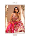 Silk Stitched Dress Set - full-length view | Desi Clothing USA