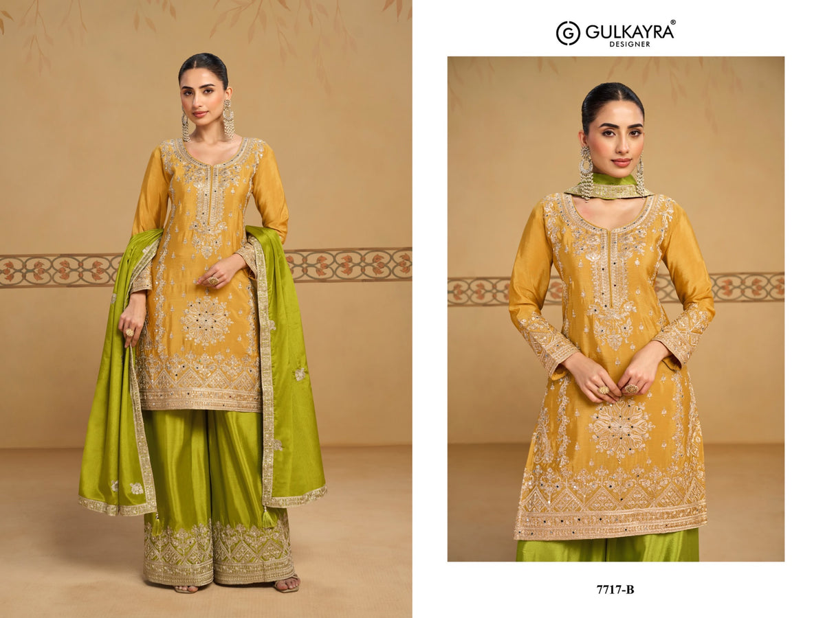 _Gulkayra Designer_ - fabric and embroidery detail | Desi Clothing USA