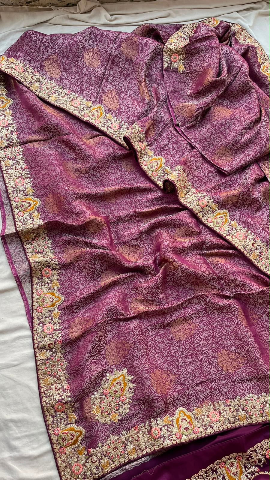 Designer Indian Saree - full-length view | Desi Clothing USA