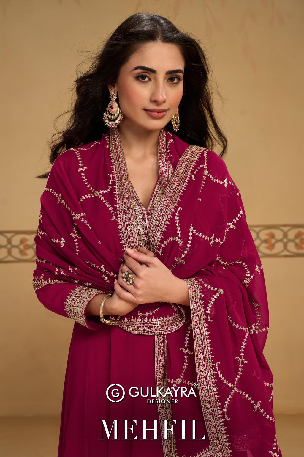 _Gulkayra Designer_ - fabric and embroidery detail | Desi Clothing USA